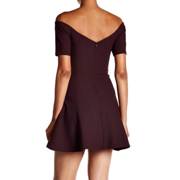 NEW CINQ A SEPT OFF-THE-SHOULDER SKATER MINI DRESS - Picture 5 of 8